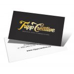 gold foil custom printed business cards
